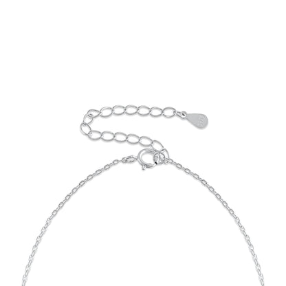 925 Silver Ariva Silver Flower Necklace with Dancing Diamond