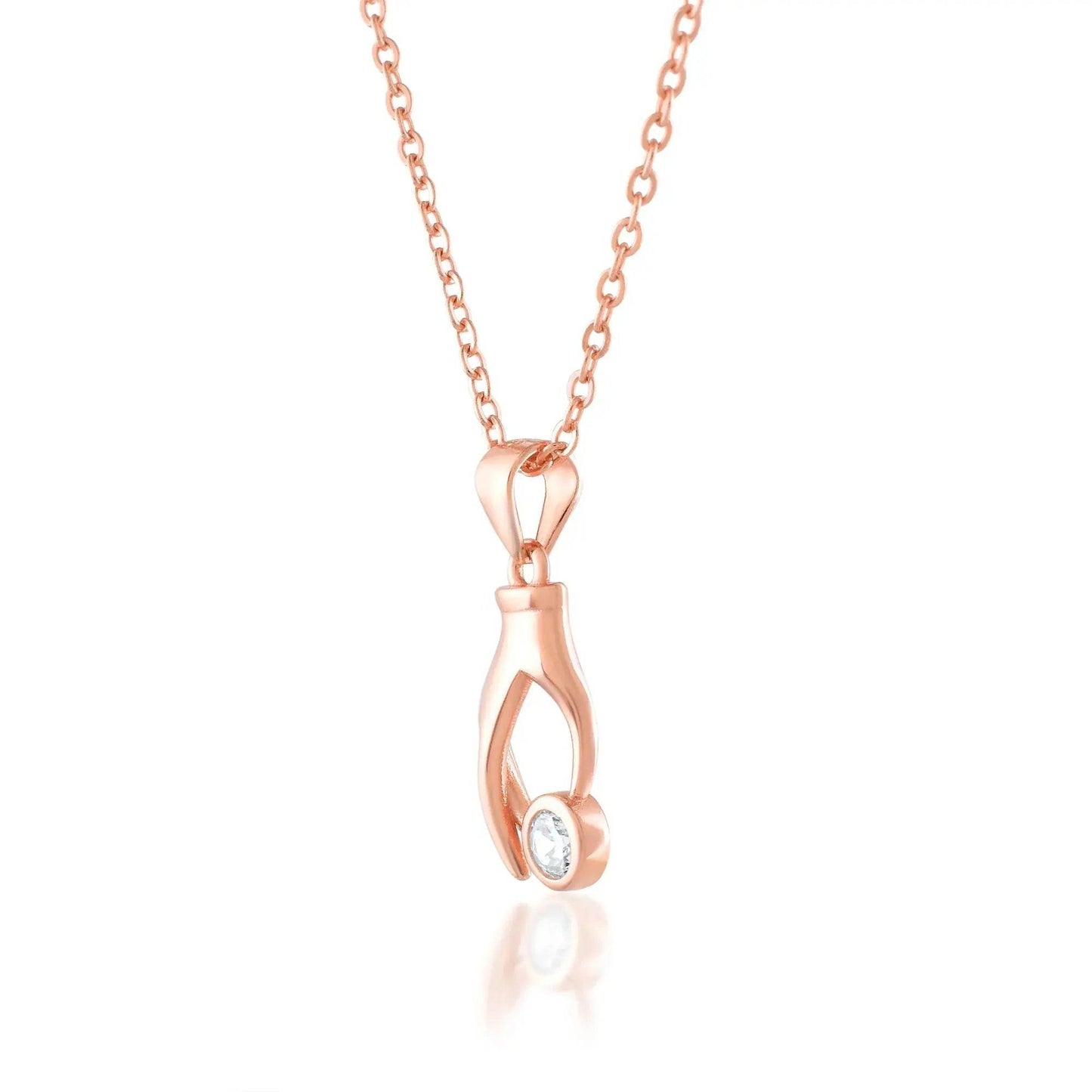Ariva Silver Rose gold Hand Pendant With Link Chain - Ariva 