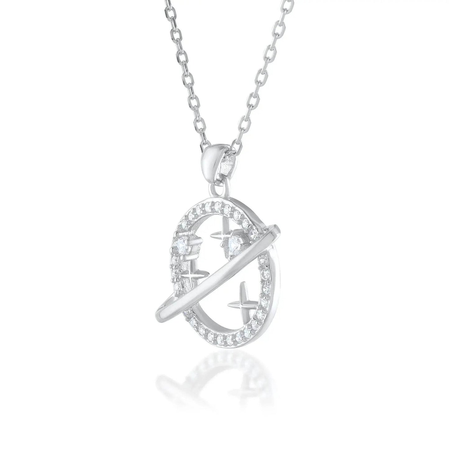 Ariva Silver Shimmering Stars pendant with Link Chain - Ariva 