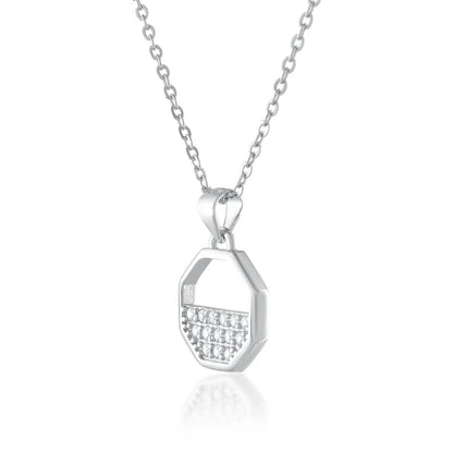 Ariva Sliver leaf motifs Pendant With Link Chain - Ariva 