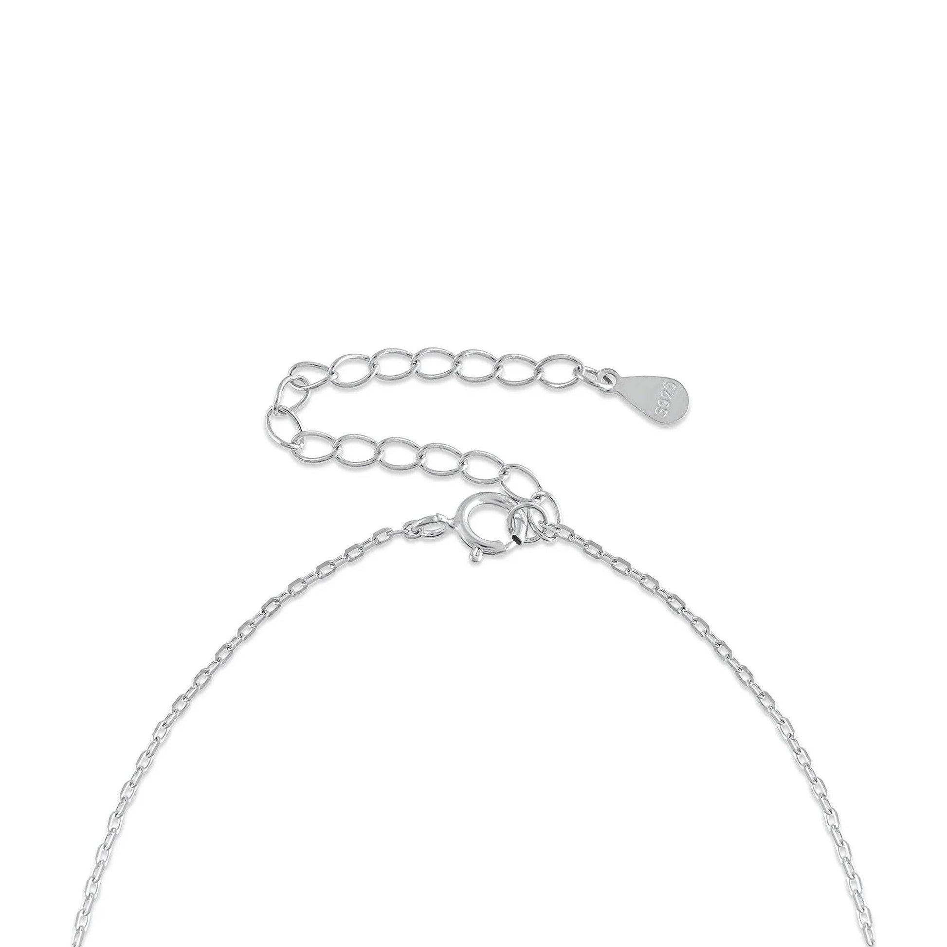 Ariva silver Diamond Circle Necklace - Ariva 