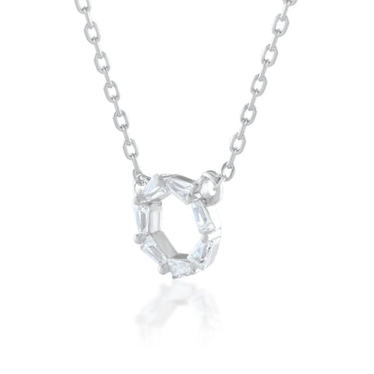 Ariva silver Diamond Circle Necklace - Ariva 