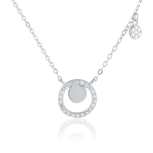 925 Silver Ariva Silver Circle Necklace