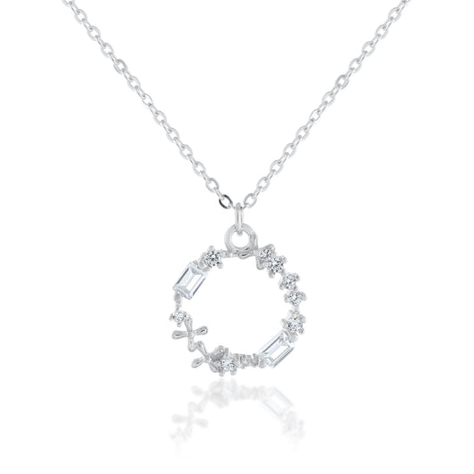 925 Silver Ariva Silver Circle Necklace