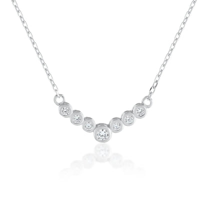 Ariva Silver Curved Bar Necklace - Ariva 