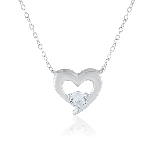 925 Silver Ariva Silver Heart Necklace