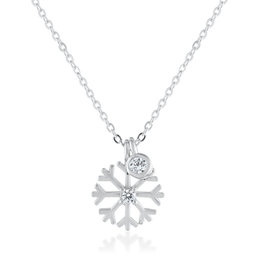 925 Silver Ariva Silver Snowflake Necklace