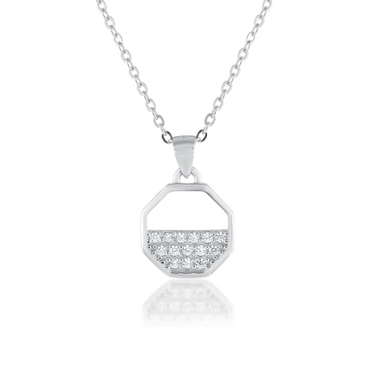 925 Silver Ariva Sliver leaf motifs Pendant With Link Chain