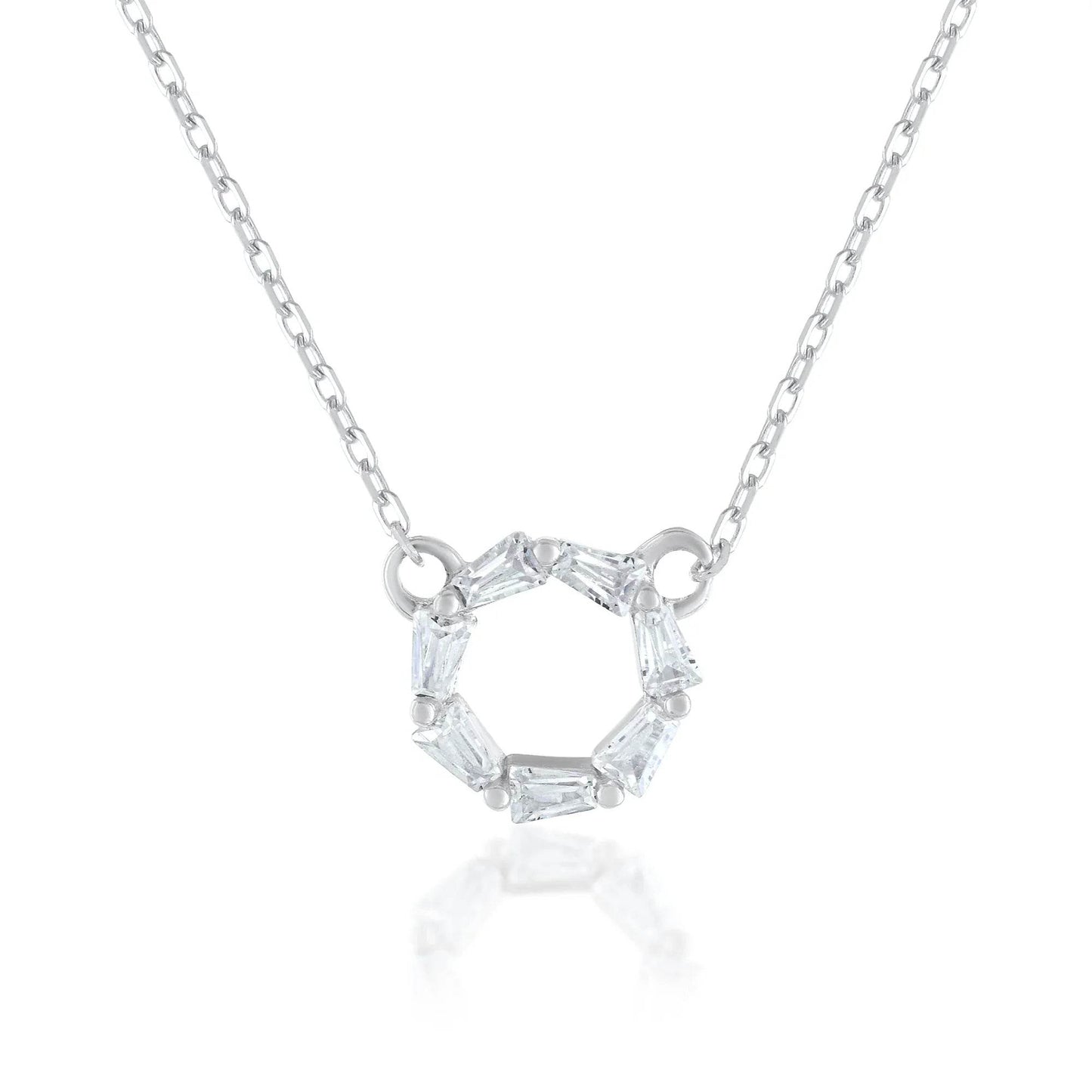 Ariva silver Diamond Circle Necklace - Ariva 