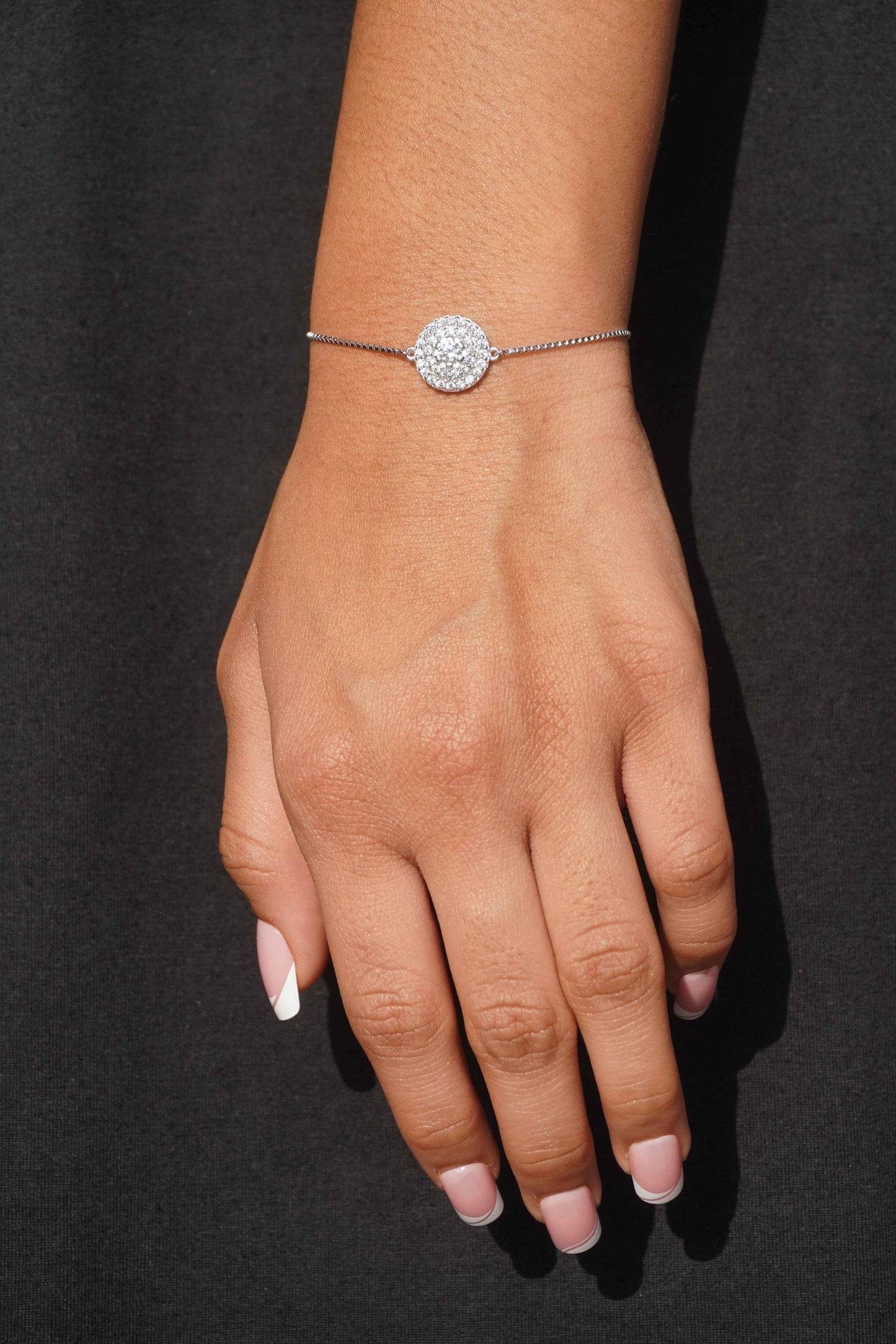 Ariva Silver Cluster Circle Bracelet - Ariva 