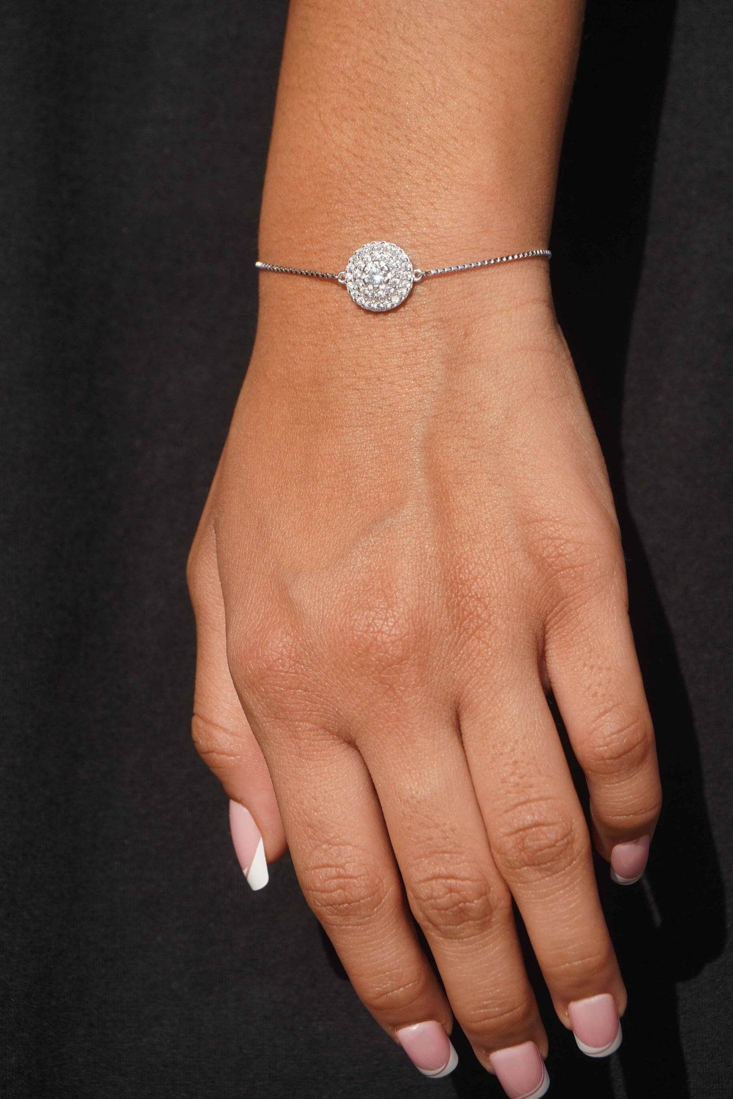 Ariva Silver Cluster Circle Bracelet - Ariva 