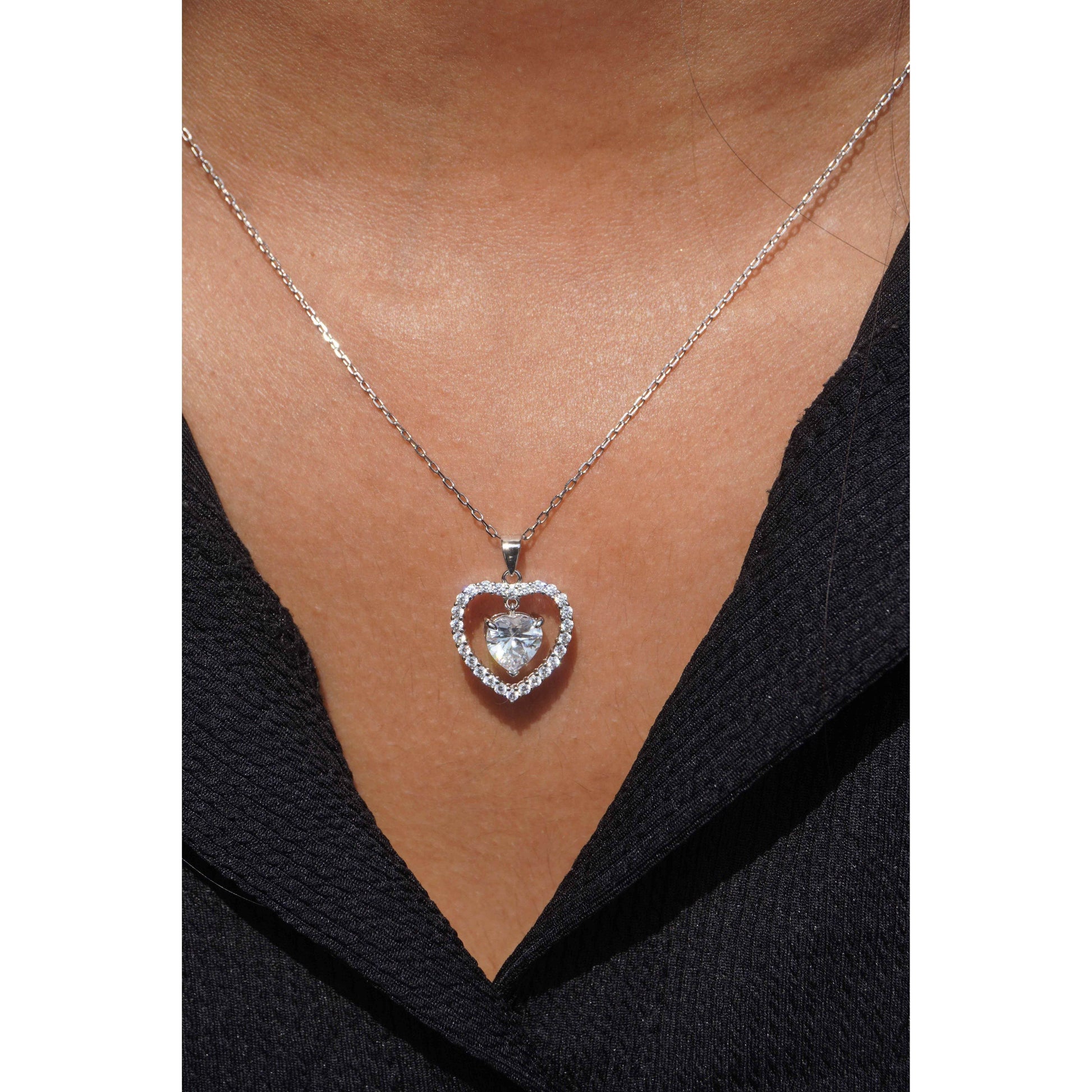 Ariva Silver Heart Pendant Set - Ariva 