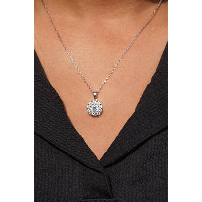 Ariva Silver White Zirconia Pendant Set - Ariva 