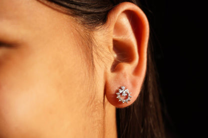 Ariva Silver Flower Earring - Ariva 