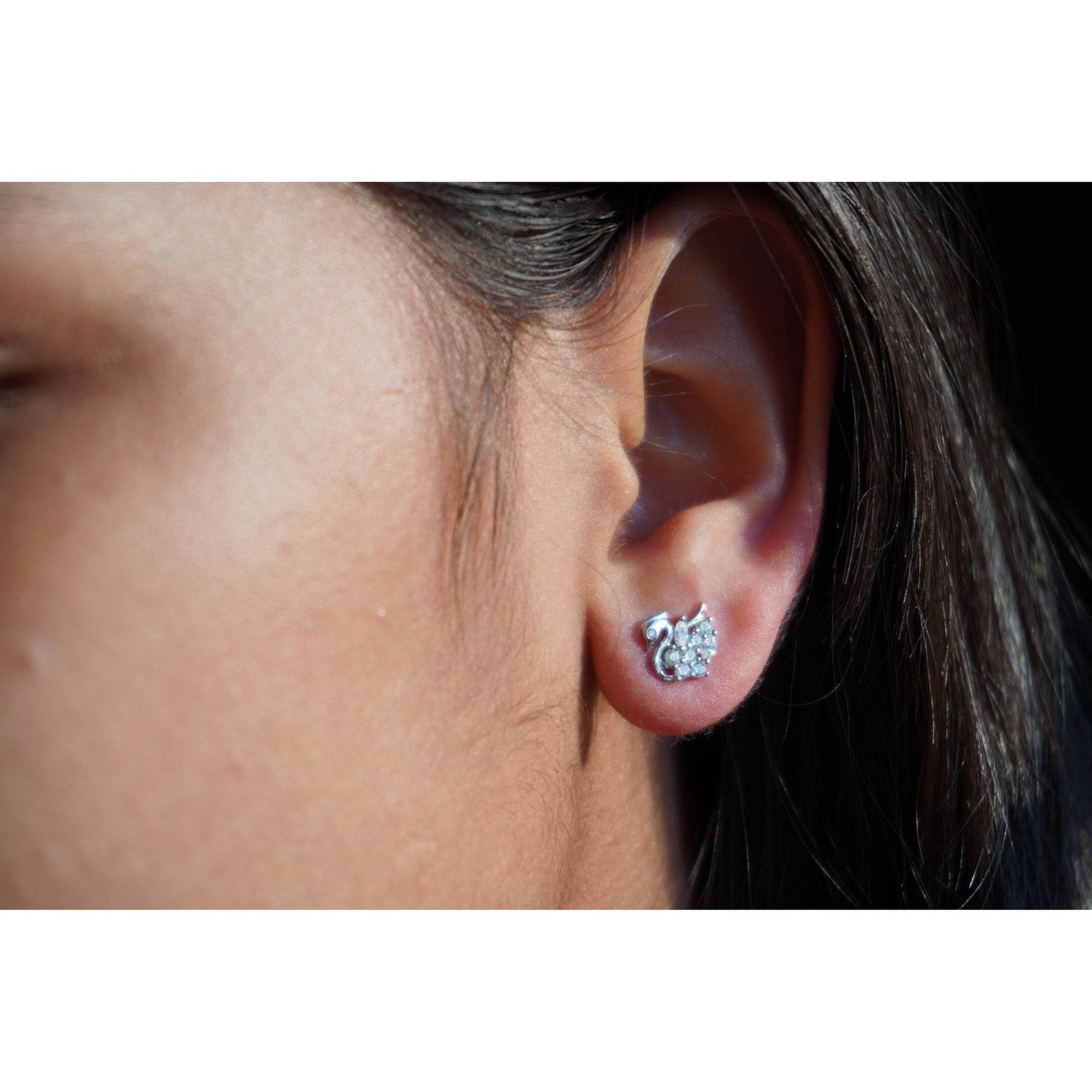 Ariva Silver Swan Earring - Ariva 