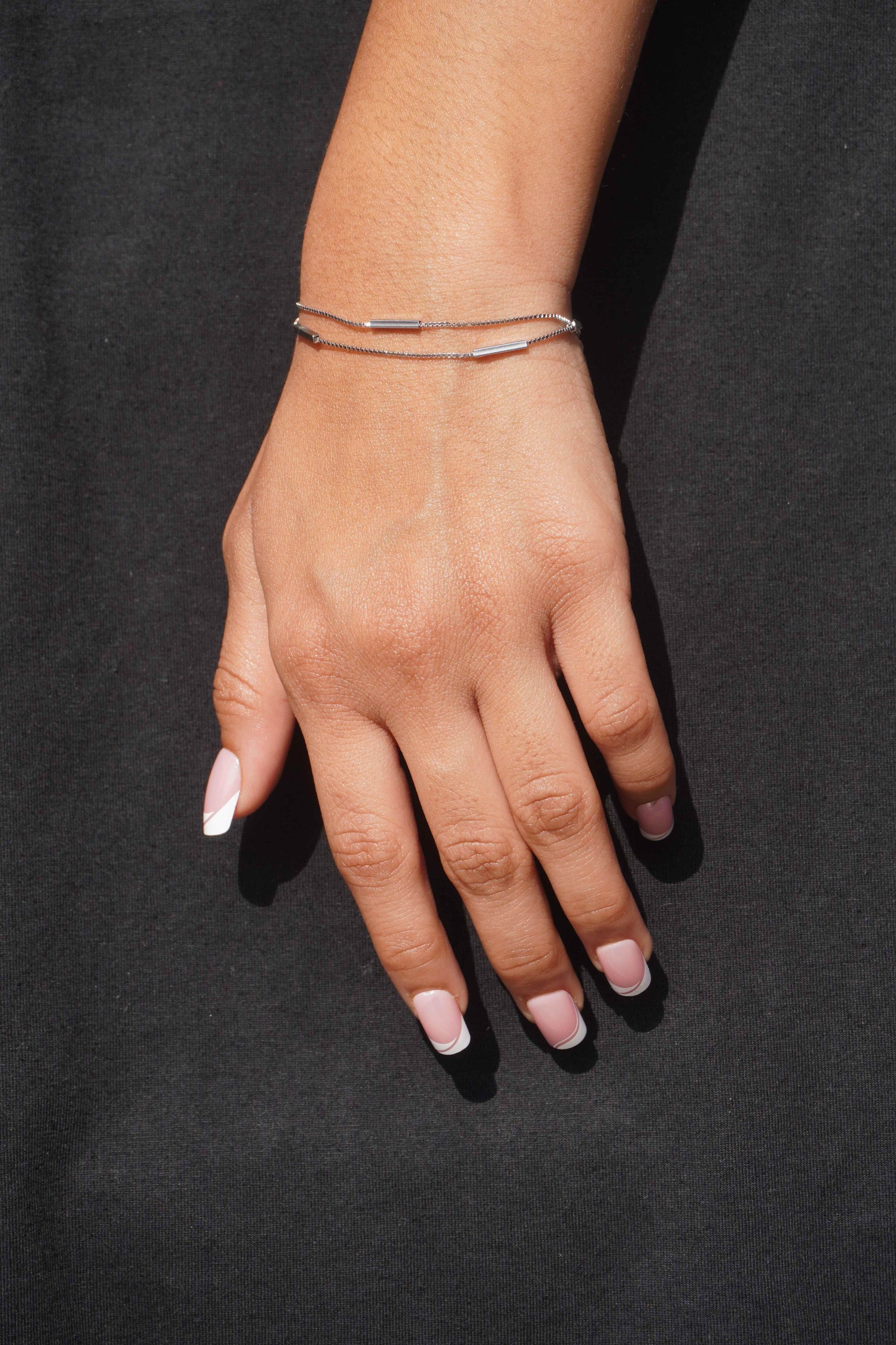 Ariva Silver Double layer Dangle Bracelet - Ariva 