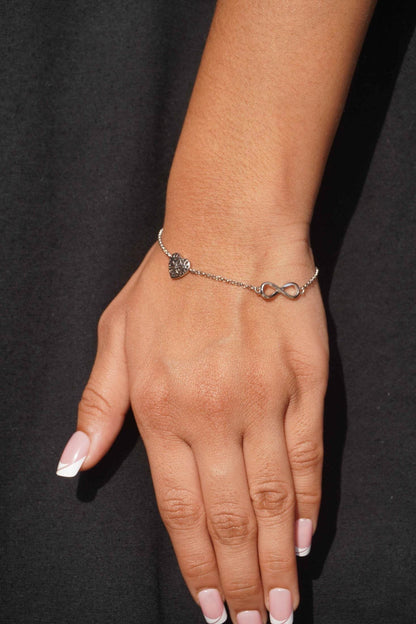 Ariva Silver Infinity Heart Bracelet - Ariva 