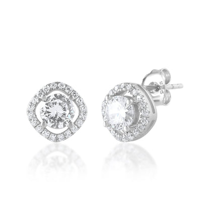 Ariva Silver Cubic Zirconia-Studded Pendant Set - Ariva 