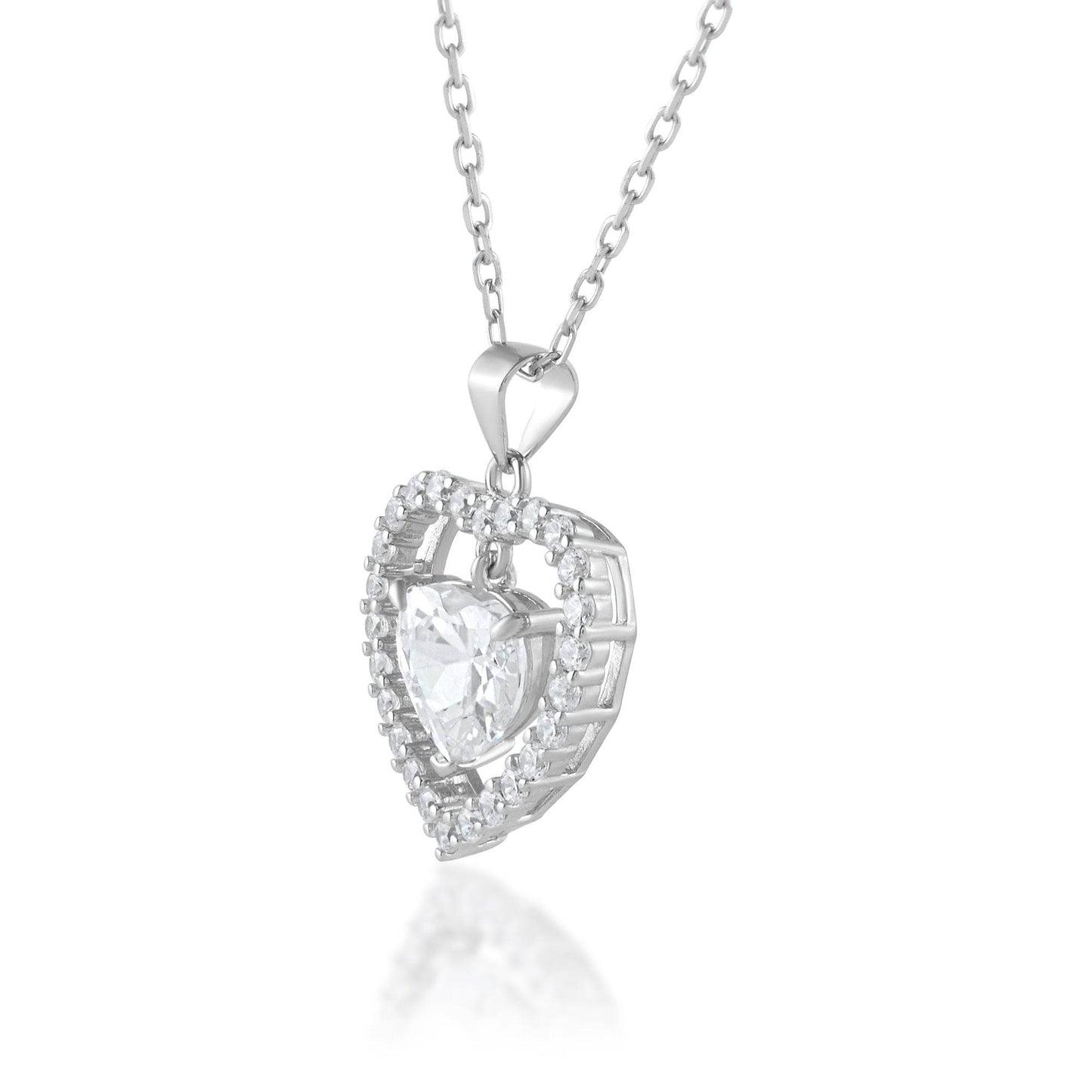 Ariva Silver Heart Pendant Set - Ariva 