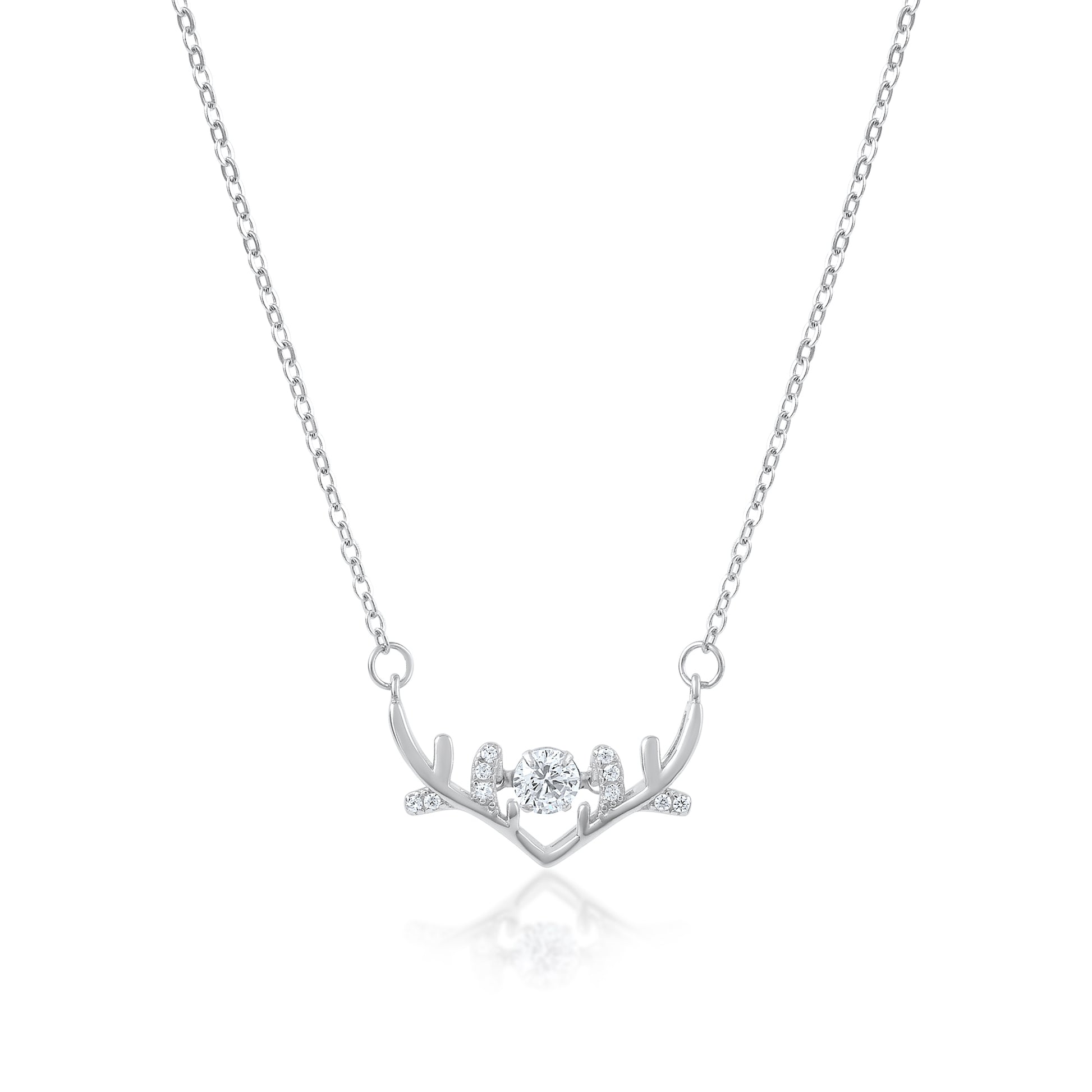 Ariva Silver Deer Antler Necklace Ariva