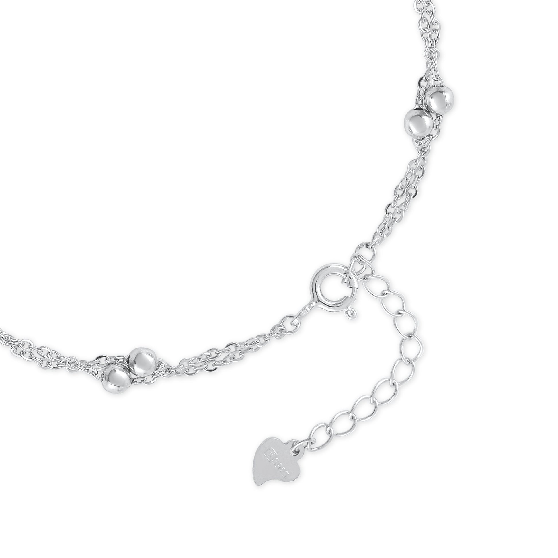 Ariva Silver Clover Charm Bracelet Ariva
