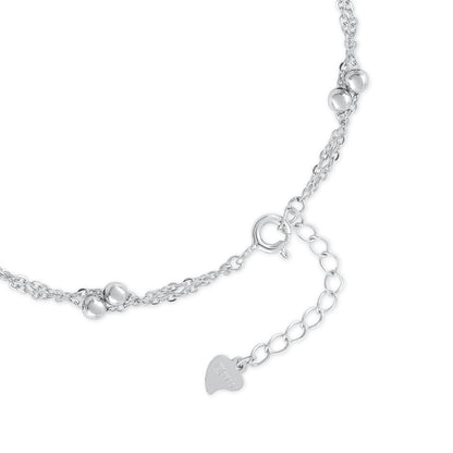 Ariva Silver Clover Charm Bracelet Ariva