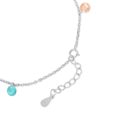 Ariva Silver Circle Charm Bracelet Ariva