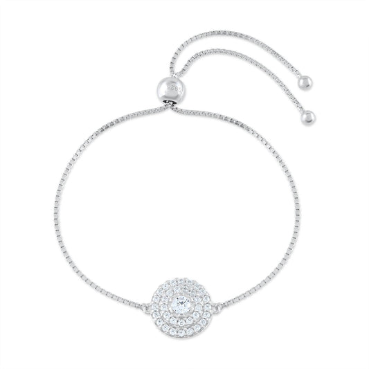 Ariva Silver Cluster Circle Bracelet - Ariva 