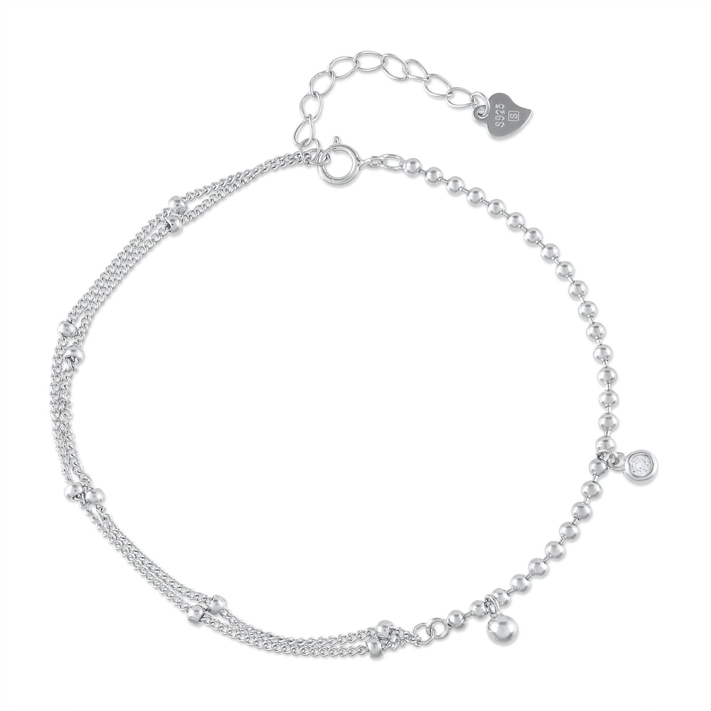 Ariva Silver Double Layer Bracelet - Ariva 