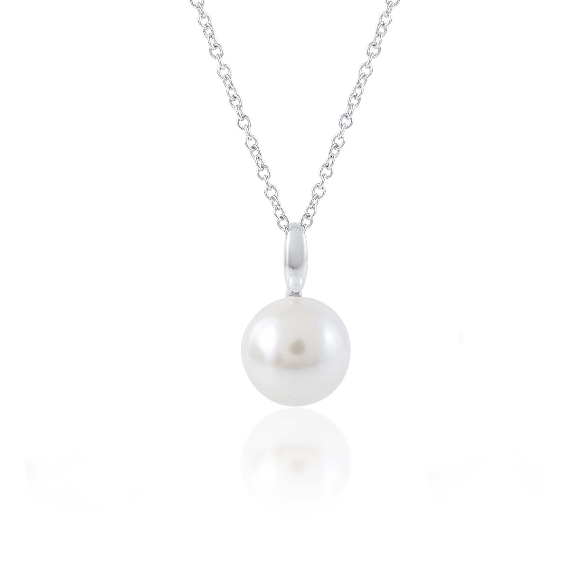 Ariva Silver Classic Pearl Pendant Necklace Ariva