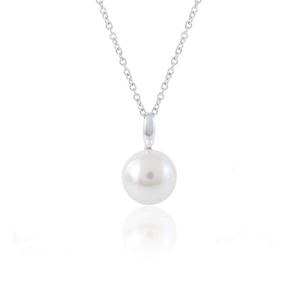 Ariva Silver Classic Pearl Pendant Necklace Ariva