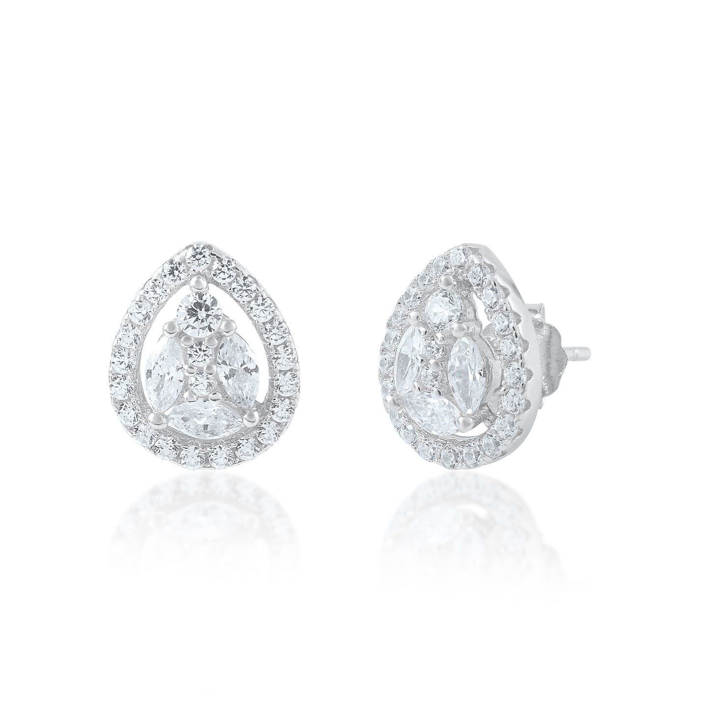 Ariva Silver Teardrop Pendant Set Ariva