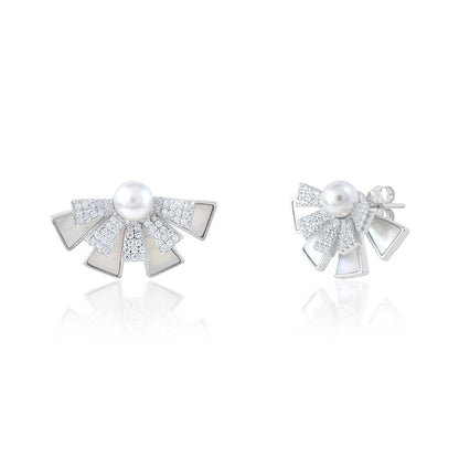 Ariva Silver Pearl Pendant Set Ariva