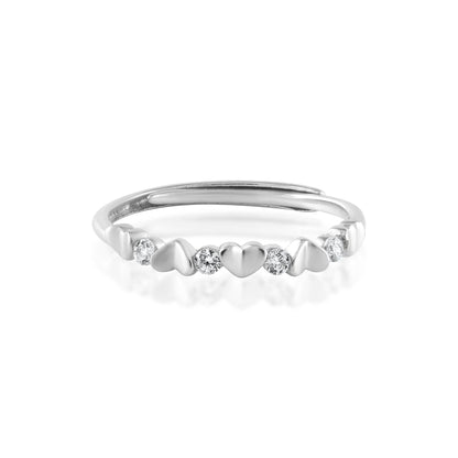 Ariva Silver Hearts Ring - Ariva 