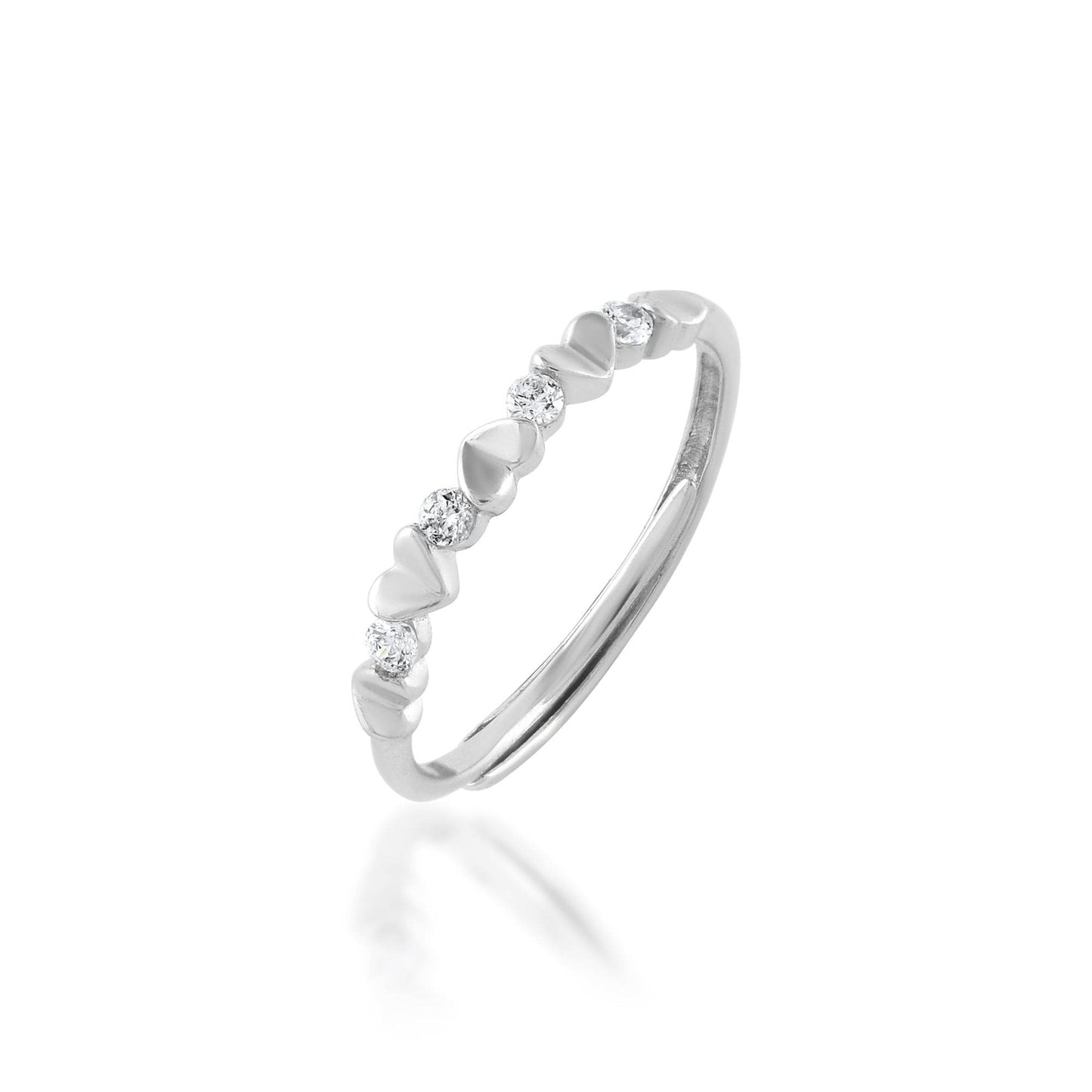 Ariva Silver Hearts Ring - Ariva 