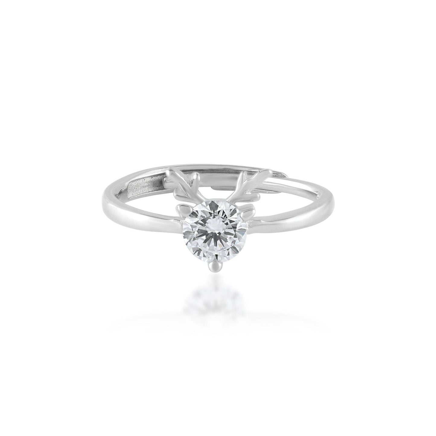 Ariva Silver Fawn Heart Ring - Ariva 