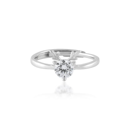 Ariva Silver Fawn Heart Ring - Ariva 