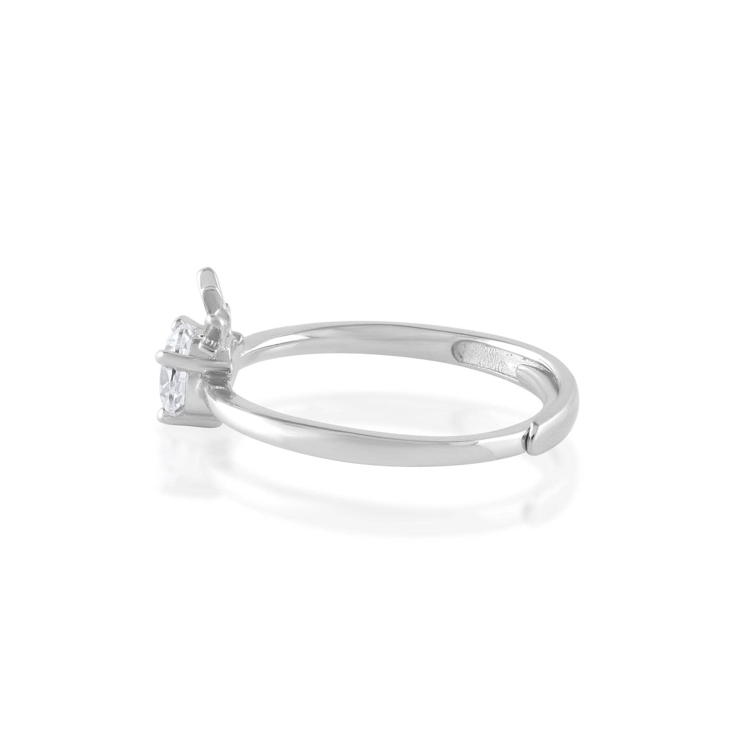 Ariva Silver Fawn Heart Ring - Ariva 