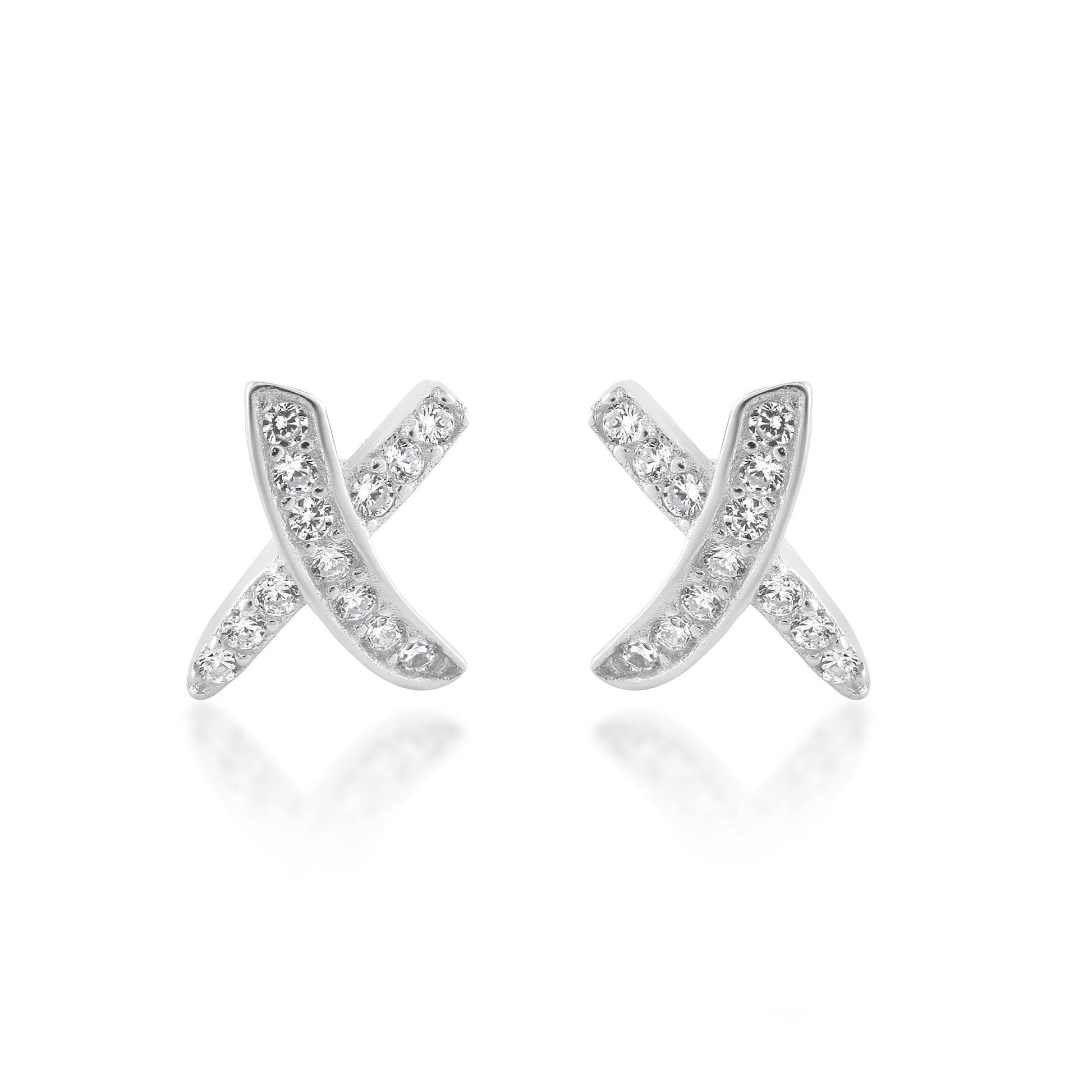 Ariva Silver Cross Earring - Ariva 