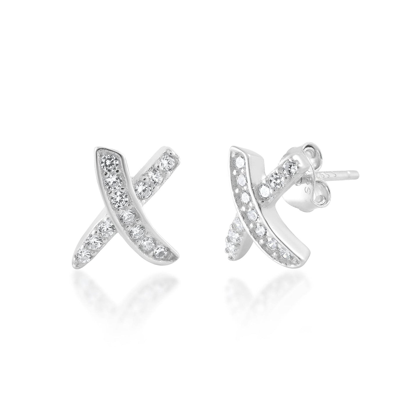 Ariva Silver Cross Earring - Ariva 