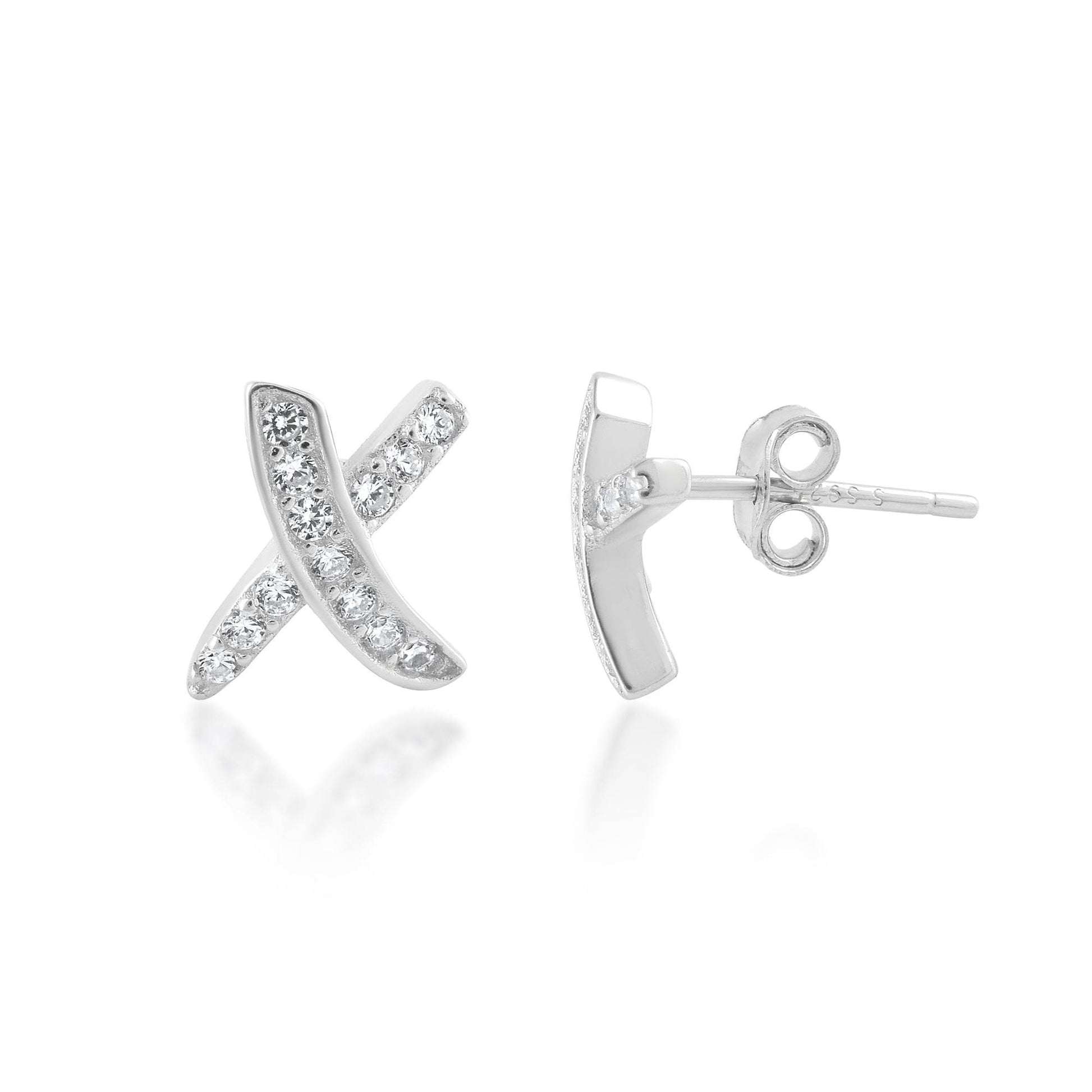 Ariva Silver Cross Earring - Ariva 