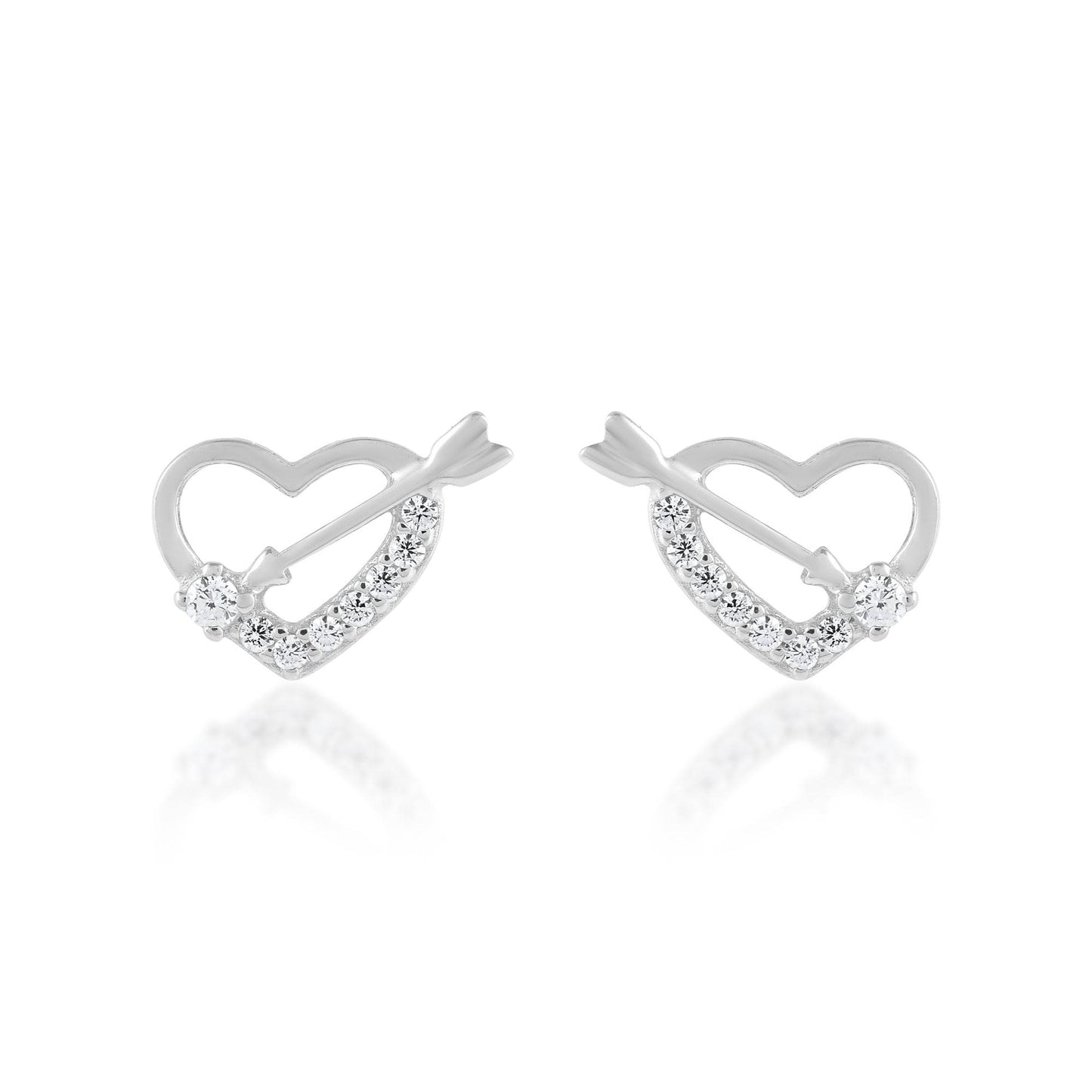 Ariva Silver Love Earring - Ariva 