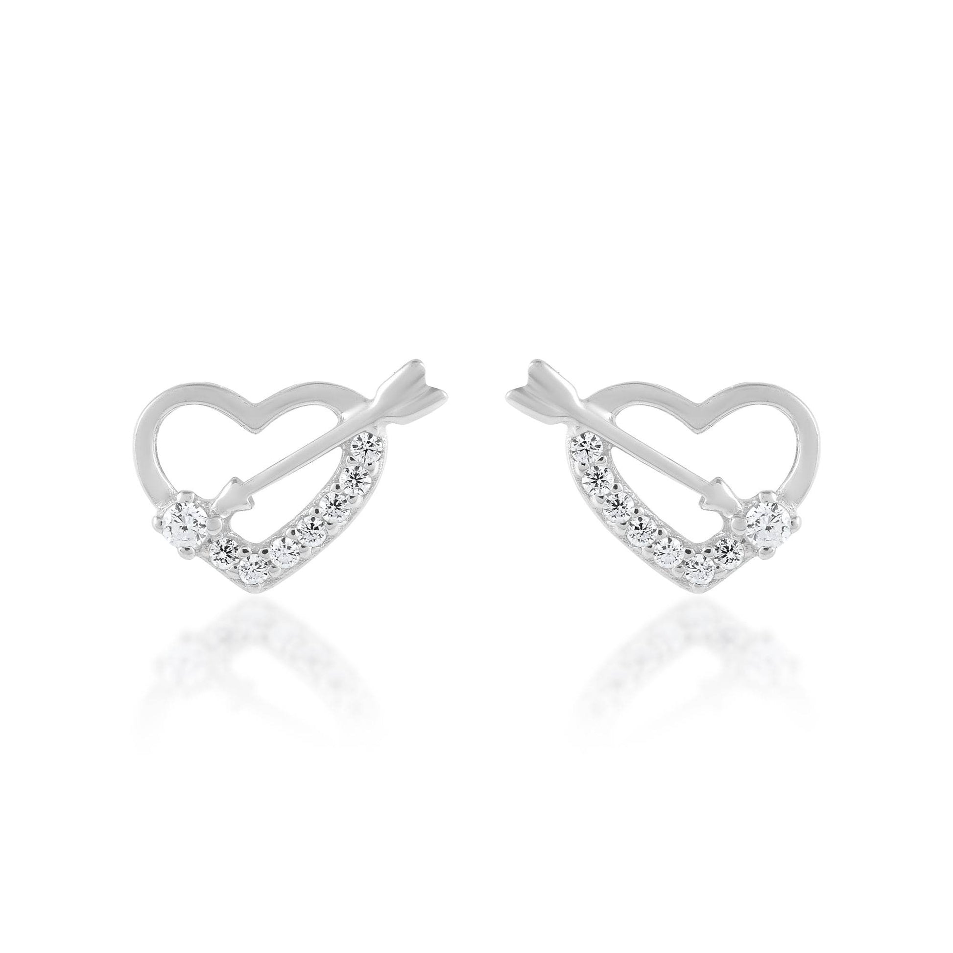 Ariva Silver Love Earring - Ariva 