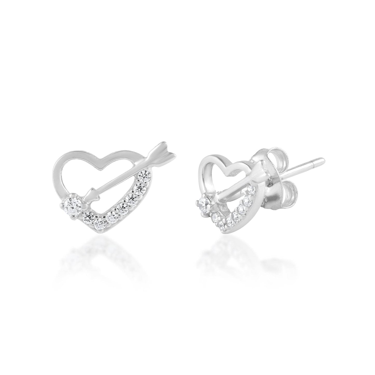 Ariva Silver Love Earring - Ariva 