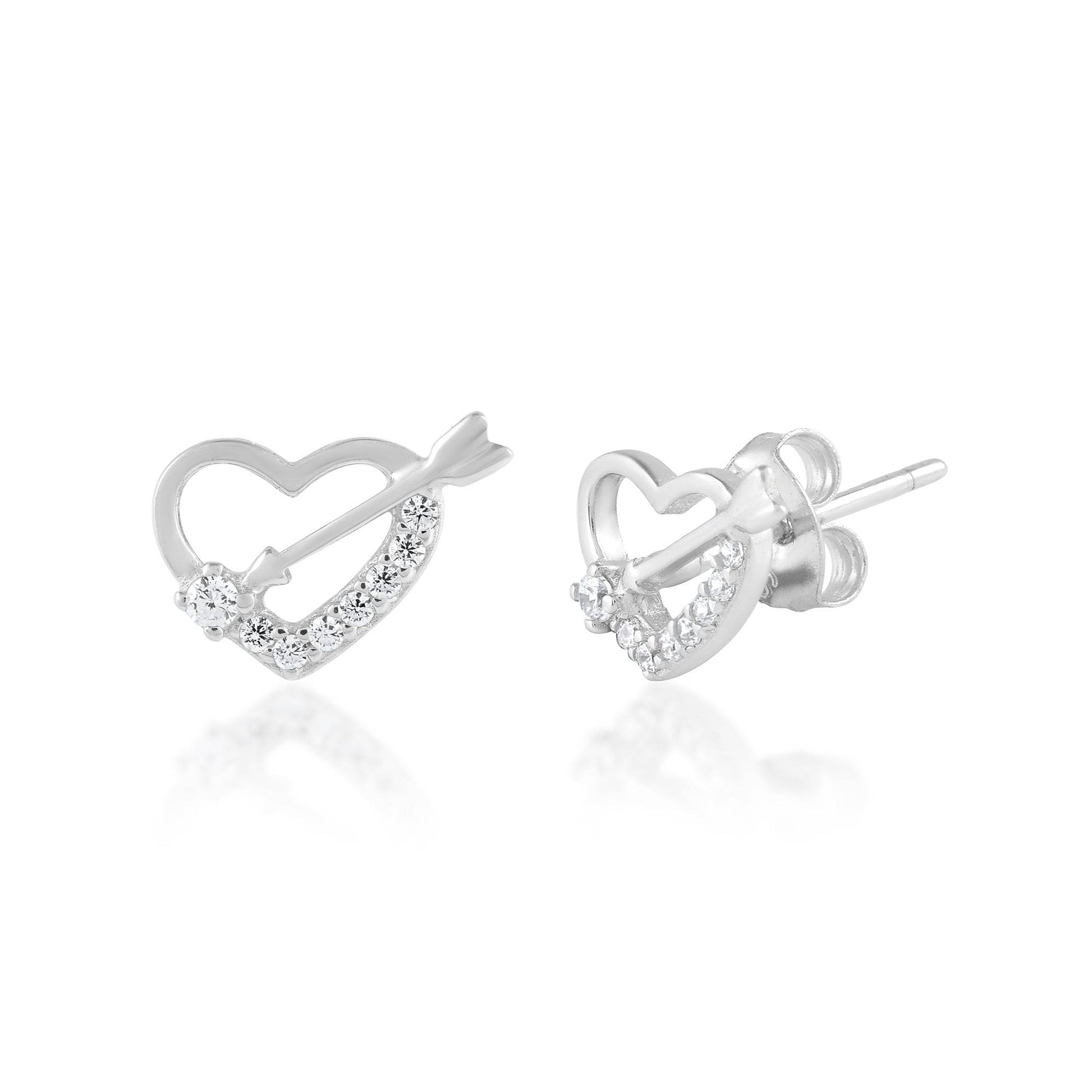 Ariva Silver Love Earring - Ariva 