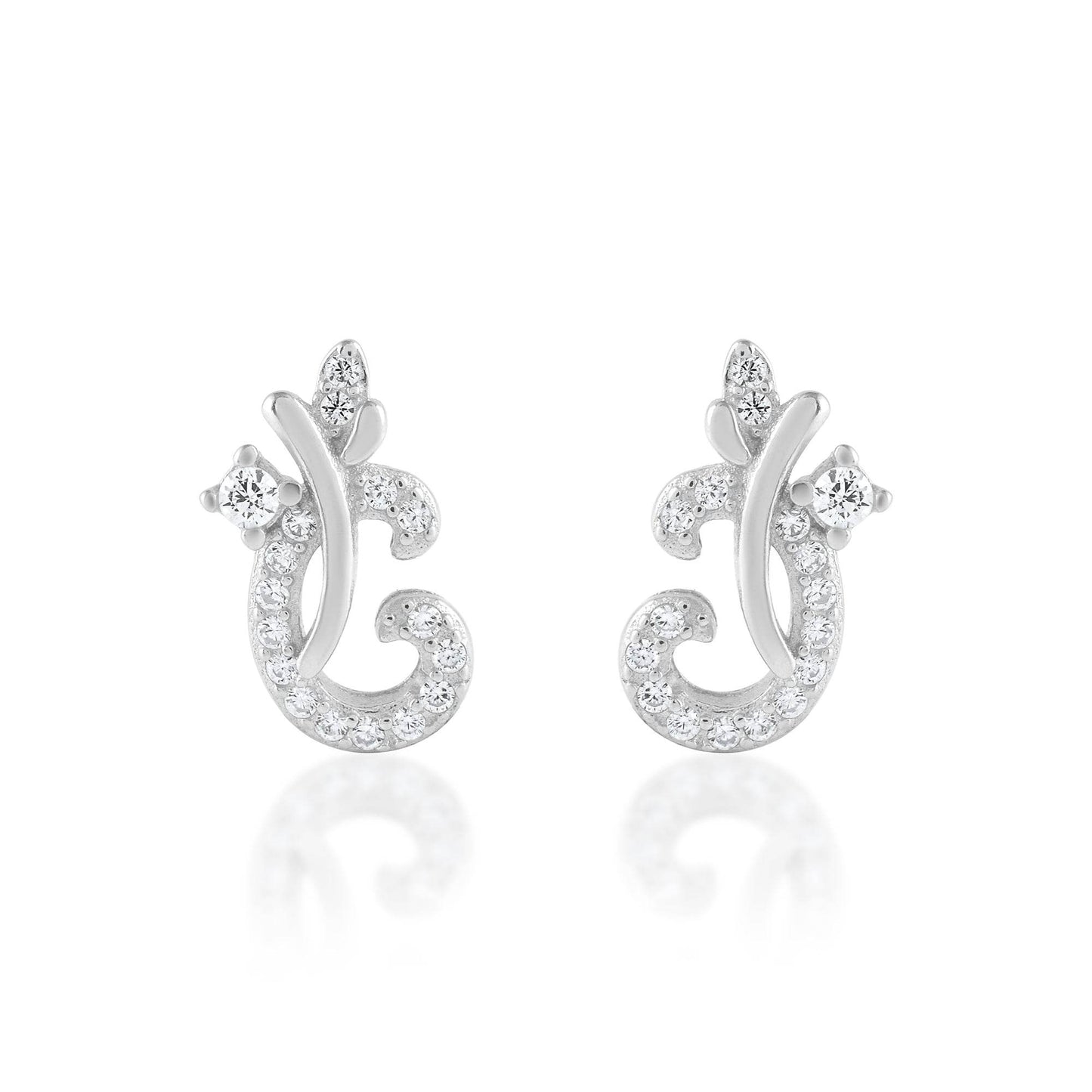 Ariva Silver Floral Earring - Ariva 
