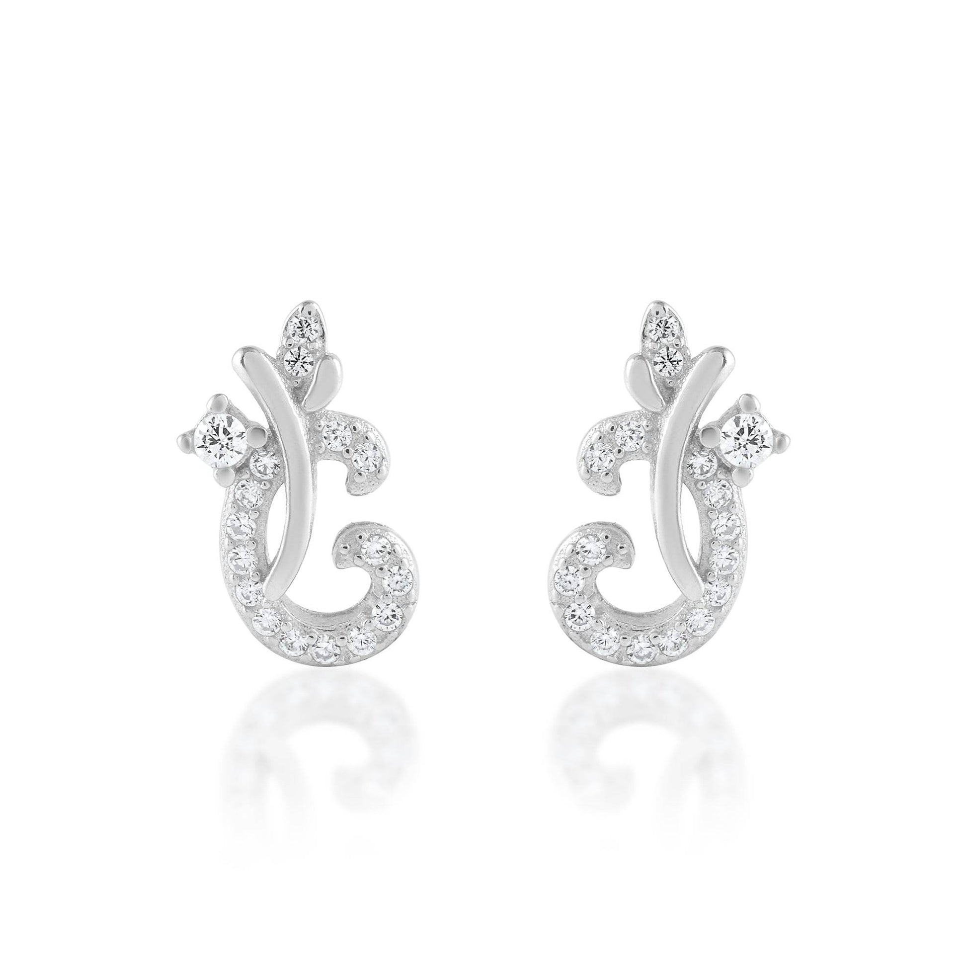 Ariva Silver Floral Earring - Ariva 