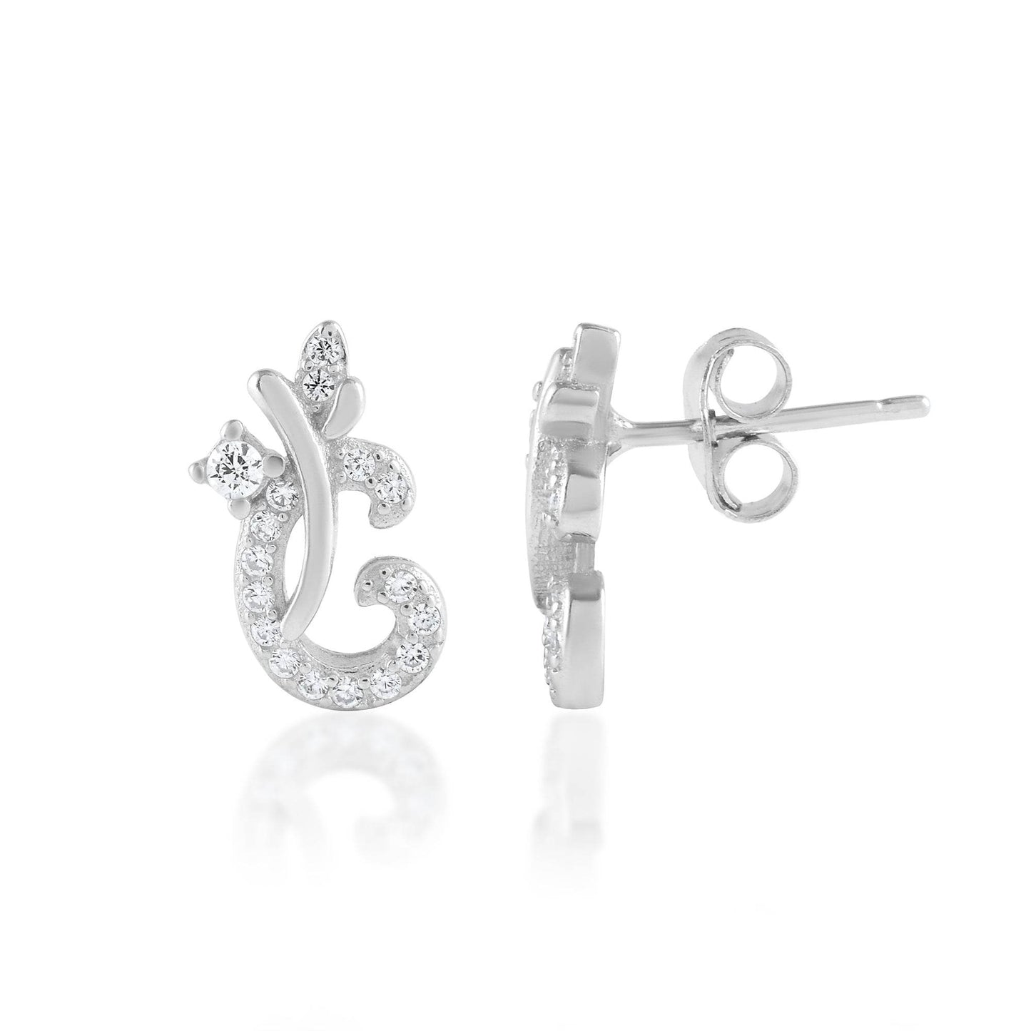 Ariva Silver Floral Earring - Ariva 