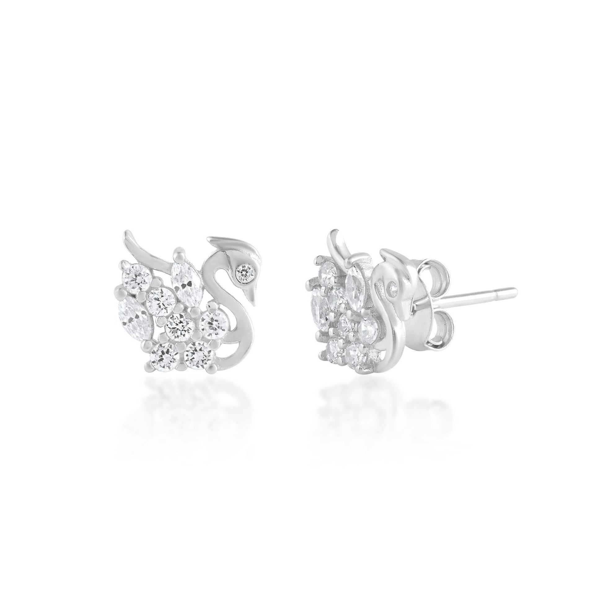 Ariva Silver Swan Earring - Ariva 