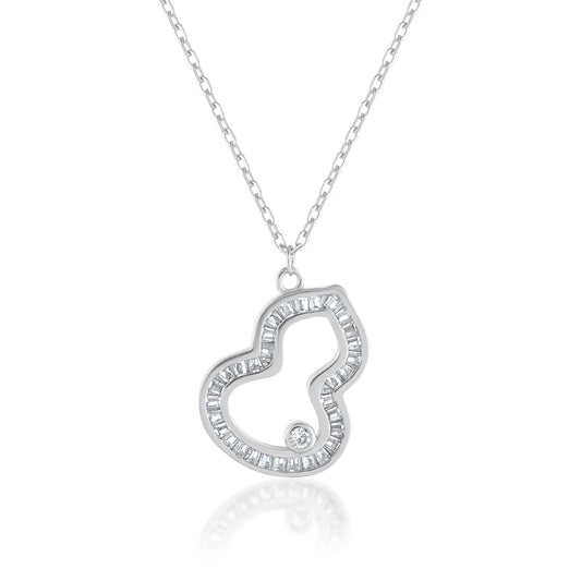 Ariva Silver Heart Pendant With Link Chain